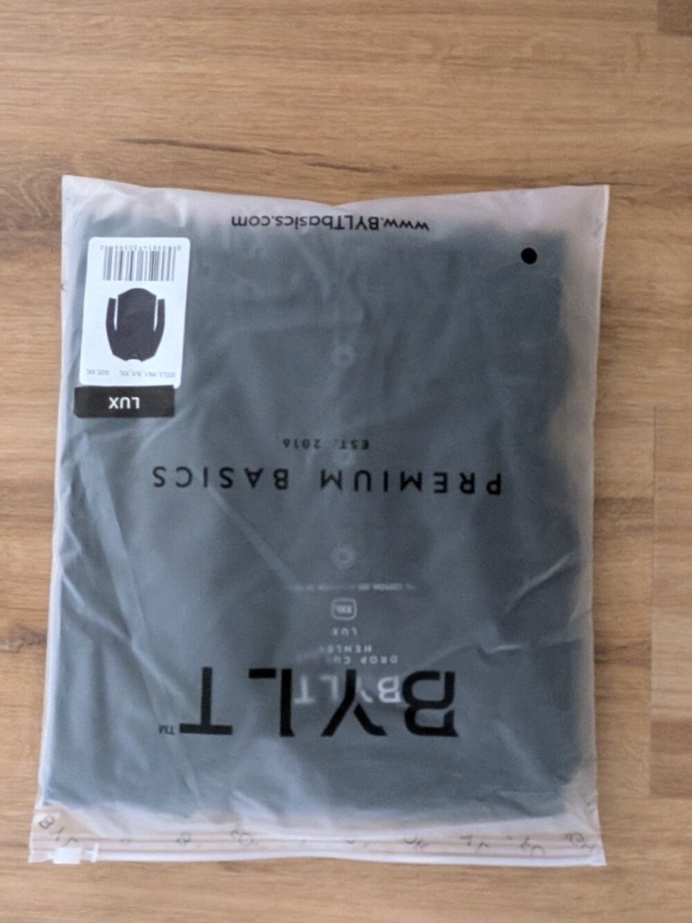 NWT BYLT Drop-Cut LUX Long Sleeve Henley Shirt Black Men's 2XL - Picture 2 of 6